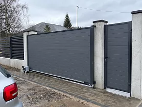 Откатные ворота из сэндвич панелей 3000x2000 купить Москва